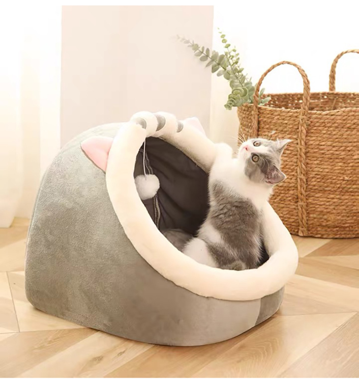 Sweet Cat Bed Warm Pet Basket Cozy (S , M ,L )