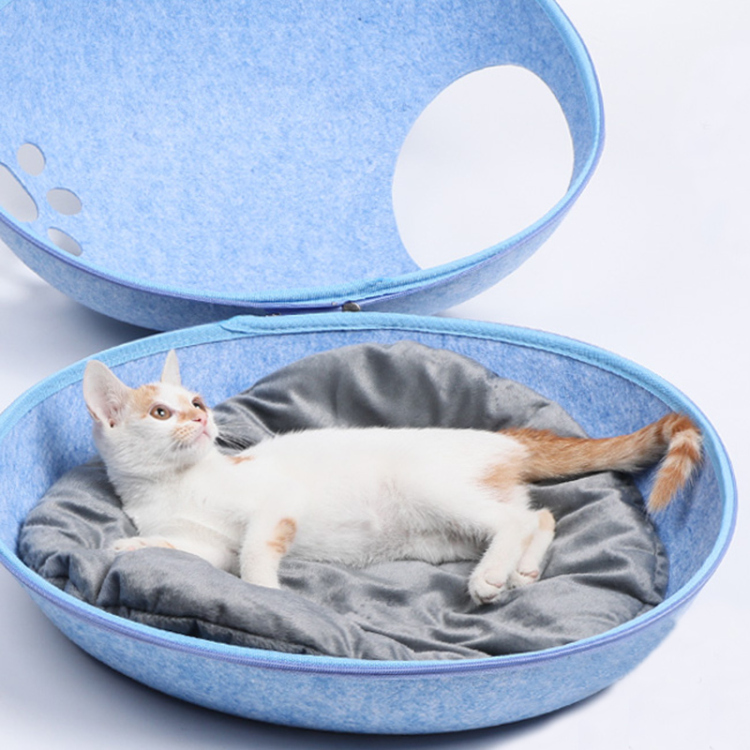 Removable Pet Cat House Home For Cats Semi-closed wiyh matress