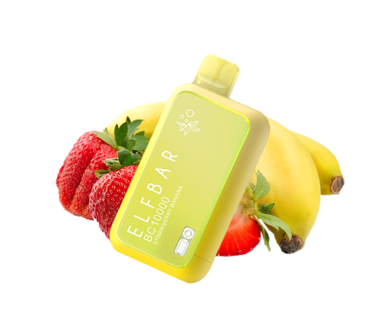 Elf Bar Strawberry Banana -  10,000 Puffs - Disposable Vape