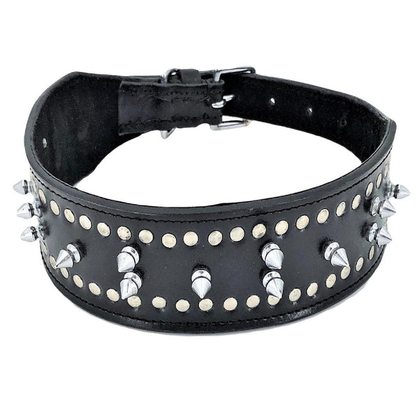 Top Paw Dog Spiked Leather Collar 