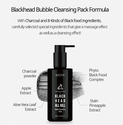 ‏Nacific, Black Head All Kill Bubble Cleansing Pack