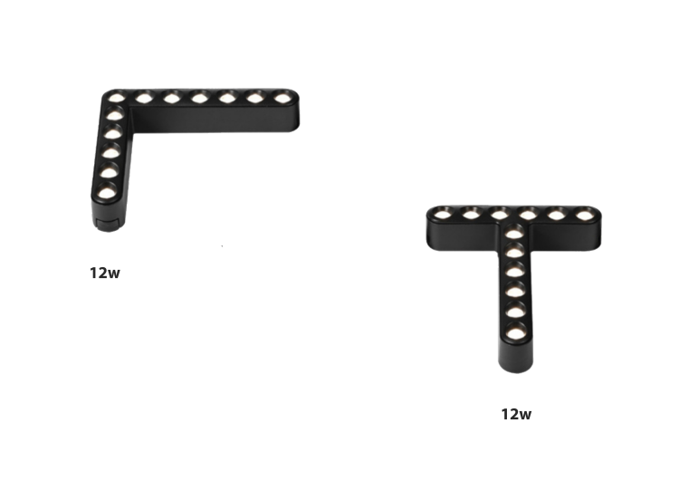 L shape 12*1w led magnet light 24'' beam angel lenses / T shape 12*1w led 