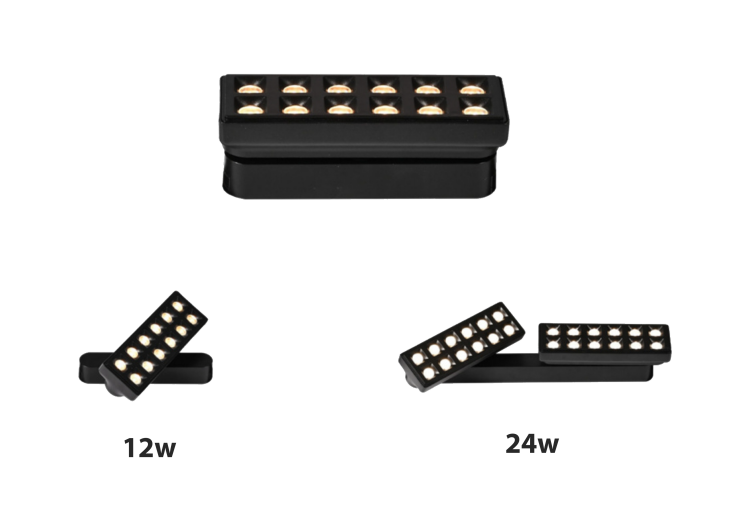 Rectangular fixed 12w led magnet light with diffuser lenses مصباح مغناطيسي  عدسات مستطيل الشكل بقوة 12 وات مع موزع