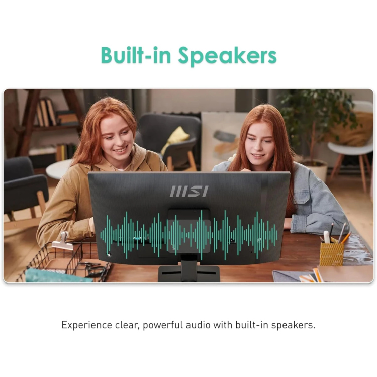 MSI PRO MP275  E2  27" IPS FULL HD 120HZ 1 MS EYE CARE -IN SPEAKERS  VGA & HDMI & DP - WHILE