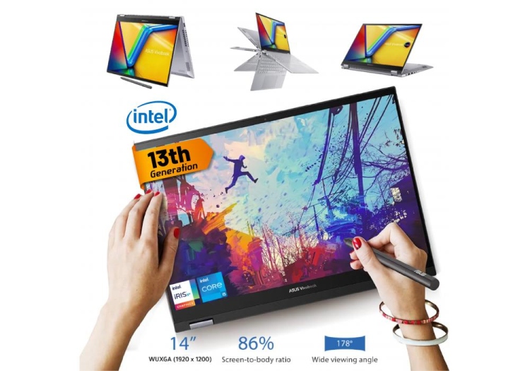 ASUS VIVOBOOK FLIP TP3402VA-IZ476W  I5 1335U -16GB RAM - 512GB SSD - TOUCH - SILVER