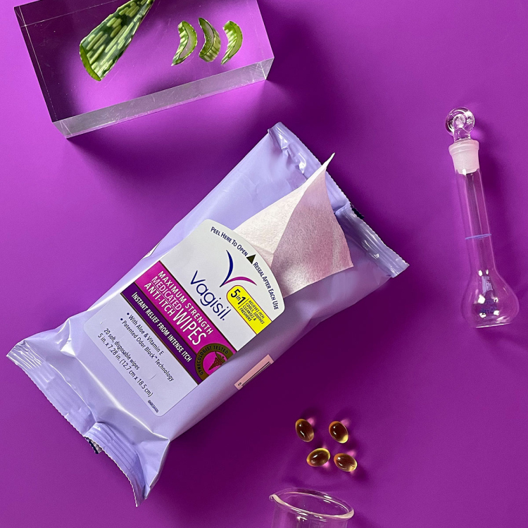 Vagisil , Maximum Strength Anti-Itch Wipes  - فاجسيل , مناديل العناية بالمنطقة الحساسة (مضادة للحكة )