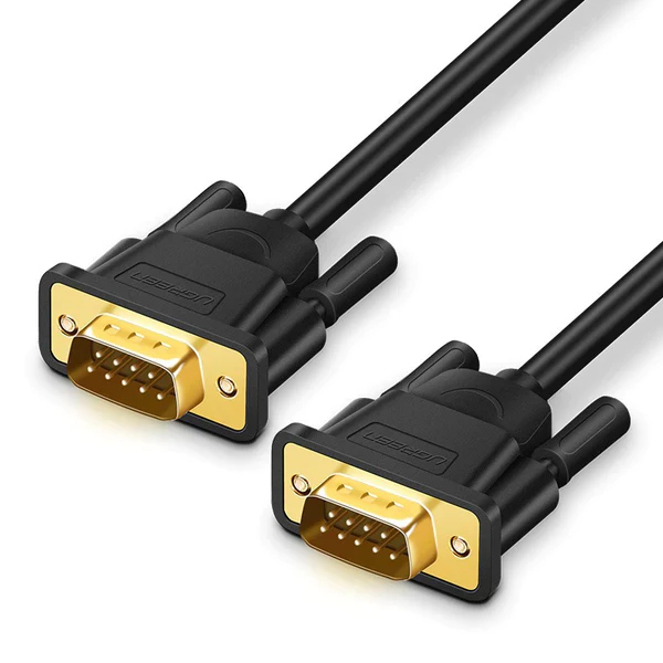 UGREEN DB9 RS232 ADAPTER MALE TO MALE CABLE 1.5M (BLACK) DB101 20153