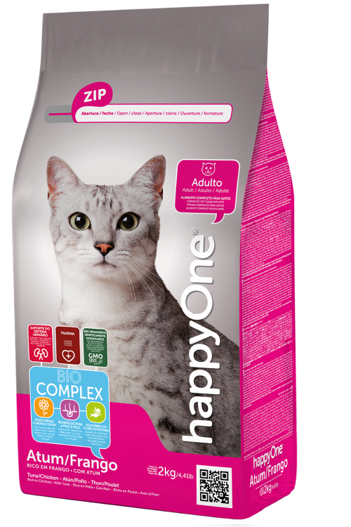 HAPPY ONE PREMUIM CAT FOOD CHICKEN AND TUNA 2KG AND 10KG (30% FRSH MEAT) 