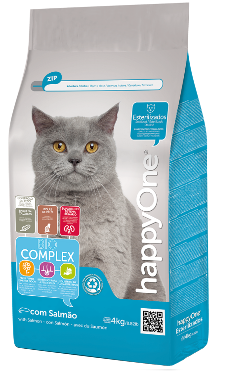 HAPPY ONE STERILISED PREMIUM CAT FOOD 30% FRESH MEAT ( 2 , 4, 10 KG )