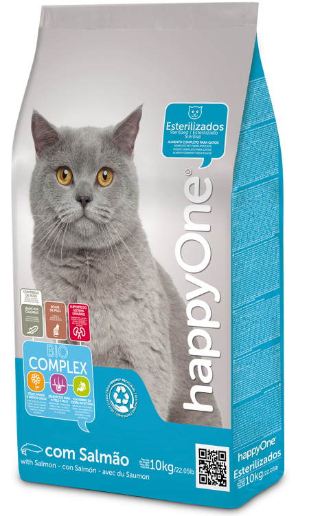 HAPPY ONE STERILISED PREMIUM CAT FOOD 30% FRESH MEAT ( 2 , 4, 10 KG )