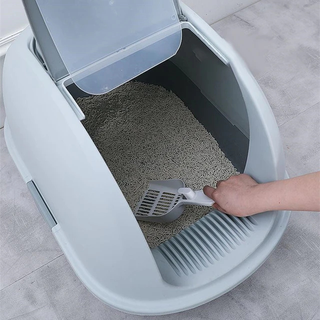 Cat Litter Basin, Oversized, Fully Enclosed, Splashproof Maine Cat Toilet, Extra Large, Odor Proof