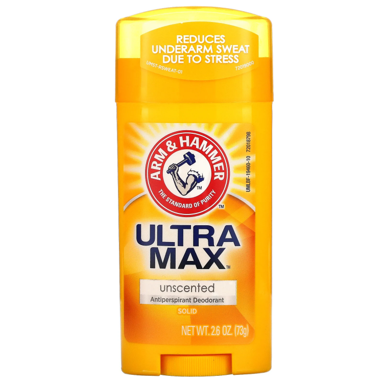 Arm & Hammer, UltraMax, Solid Antiperspirant Deodorant, Unscented, 2.6 oz (73 g)