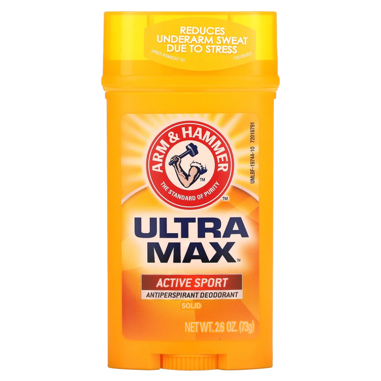 Arm & Hammer, UltraMax, Solid Antiperspirant Deodorant, Active Sport, 2.6 oz (73 g)