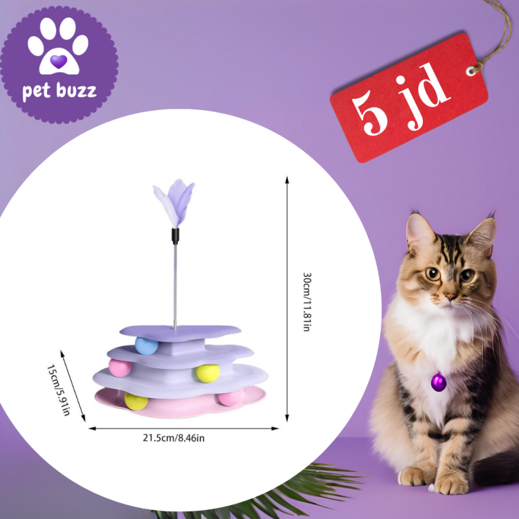  Interactive Cat Toy | Four-Layer Cloud Shape Interactive Cat Toys for Indoor Cats