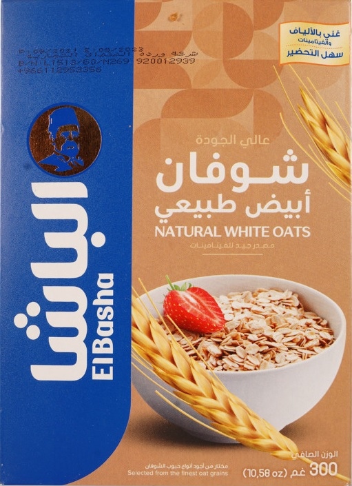 الباشا شوفان ابيض طبيعي 300 غم