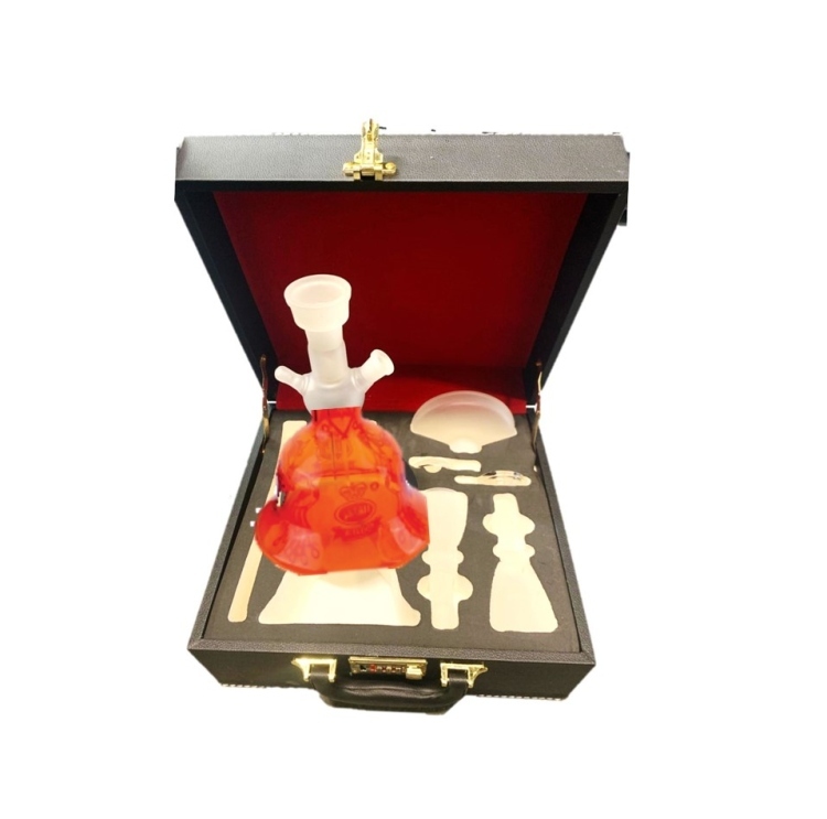 Glass Hookah Set - With Leather carry  bag - Assorted Colors 