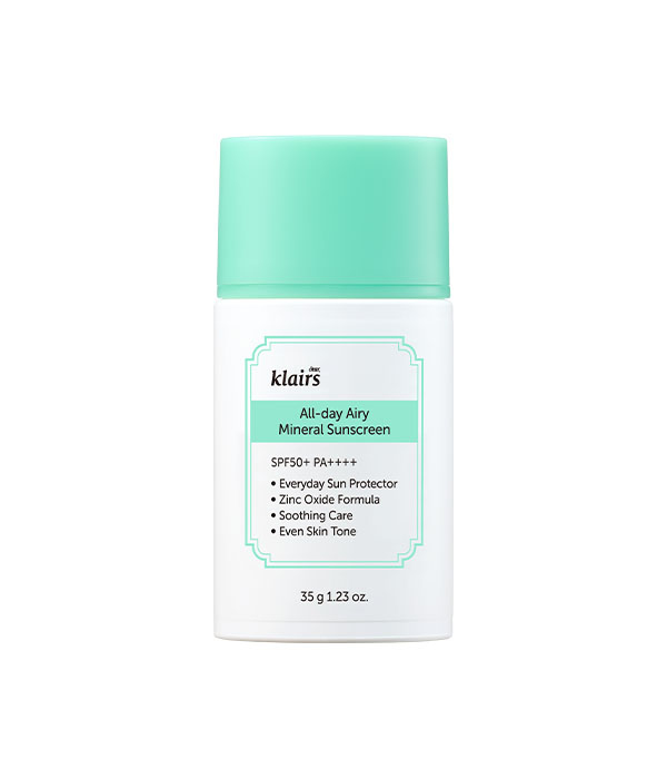 Dear, Klairs, All-day Airy Mineral Sunscreen