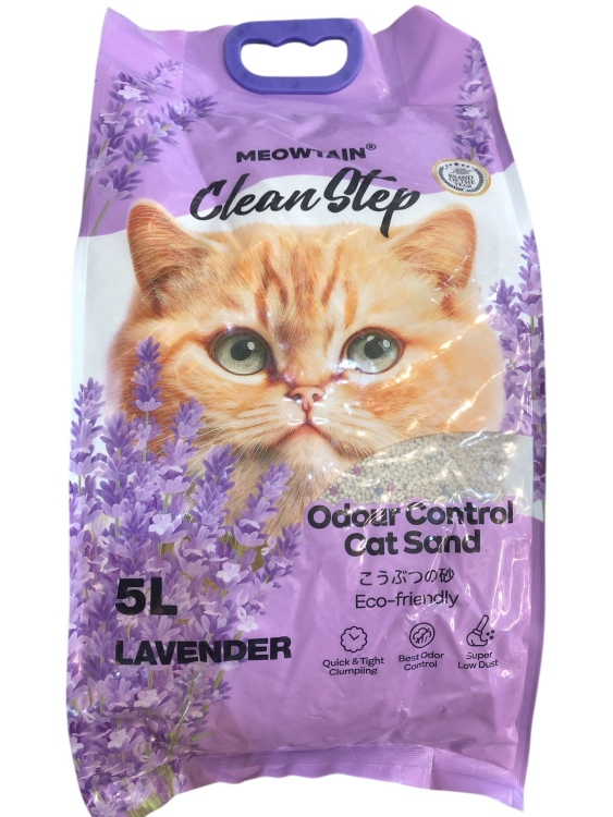 Clean Step Lavender Flavour Mineral Cat Litter 5L