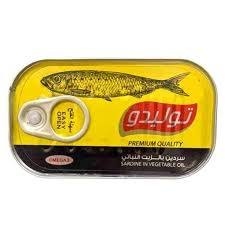 توليدو سردين بالزيت النباتي125 غم 3 حبات