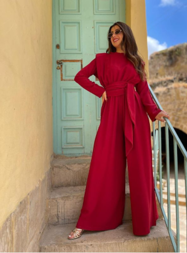 Padded Shoulder Jumpsuit