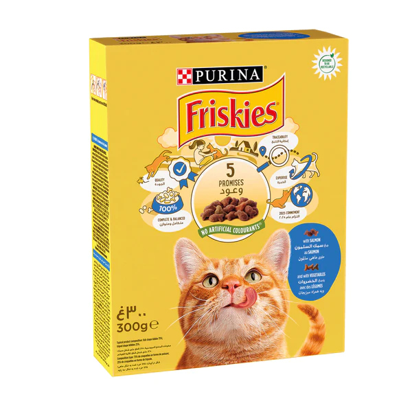 Purina Friskies with Salmon and with Vegetables Cat Dry food 300g