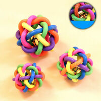 Excelsior Colorful Rubber Dog Toys Round Woven Ball with Small Bell