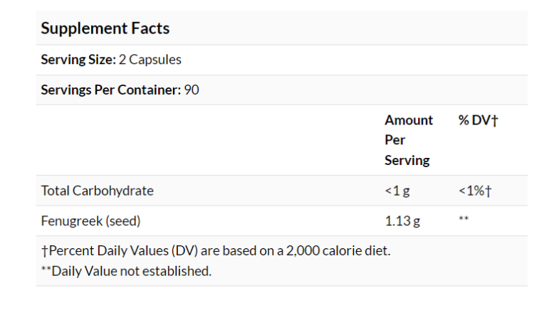 Nature's Way, Fenugreek Seed 1,130 mg (180 Vegan Capsules)