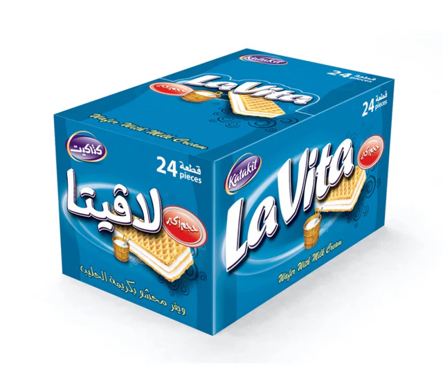كتاكيت لافينا ويفر بالحليب 24 قطعة 528 جرام