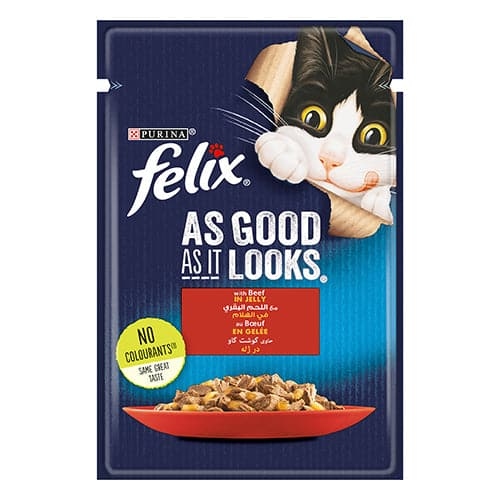 Purina Felix As Good As It Looks  Beef In Jelly For Cats 85g