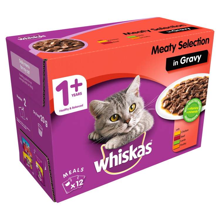 Whiskas Pouch Meat Selection in Gravy 1x 100g