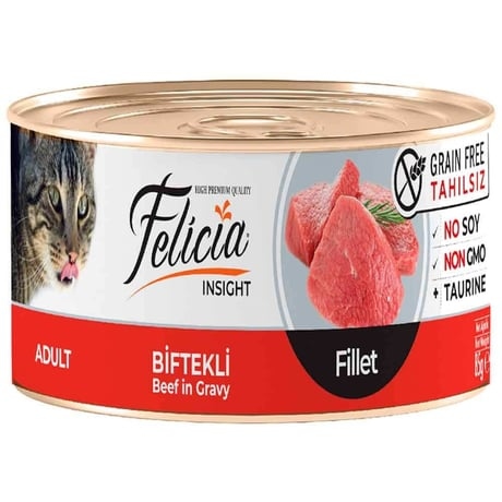 Felicia Grain Free Beef Fillet Fresh Cat Food 85 Gr