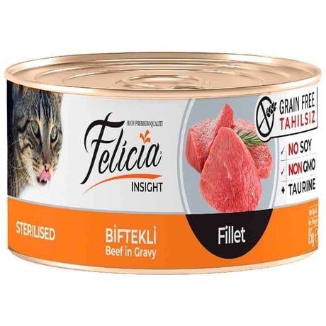 Felicia Grain Free Sterilized Cat Food with Beef Fillet 85 Gr