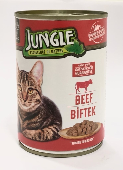 jungle wet food cat 415g beef