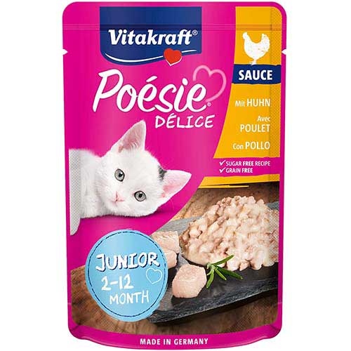 Vitakraft Cat Wet Food Poésie Délice Chicken Junior 85g