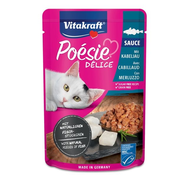 VITAKRAFT CANS FOR CATS WITH PIECES OF FISH 85G