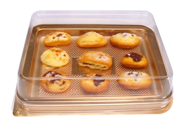 علب ذهبي مع غطاء شفاف 34×20 ارتقاع 7