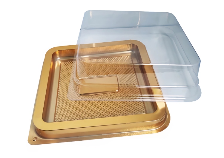 علب ذهبي غطاء شفاف 20×20ارتفتع 8