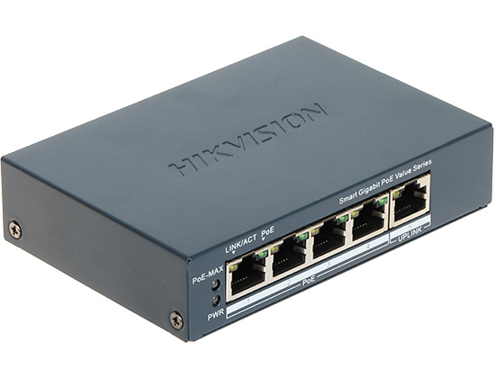 HIKVISION SWITCH 4POE 1UPLINK DS-3E1505P-EI/M 10/100/1000 50W SMART