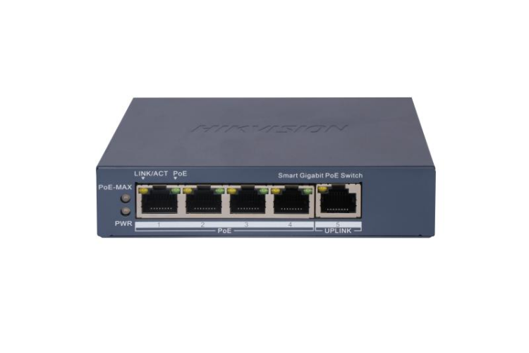 HIKVISION SWITCH 4POE 1UPLINK DS-3E1505P-EI/M 10/100/1000 50W SMART