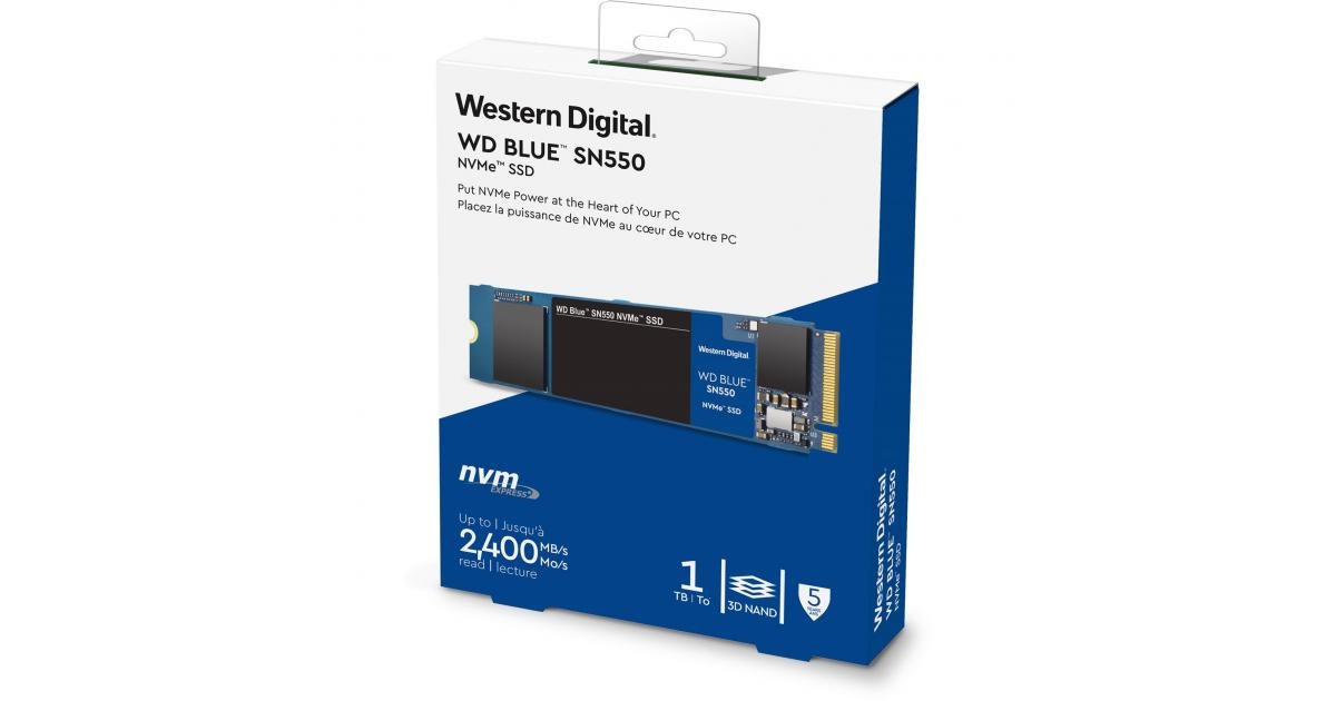 WD BLUE M.2 1TB NVME SSD GEN3 SN550 WDS100T22B0C