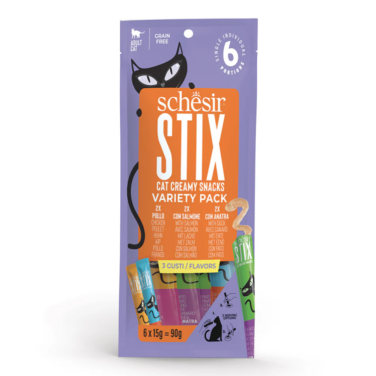 Schesir stix creamy snakck variety pack