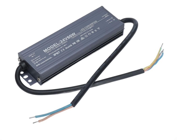 محول ليد 24V مطري IP65