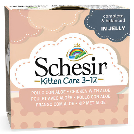 Schesir kitten chicken with aloe vera in jelly 