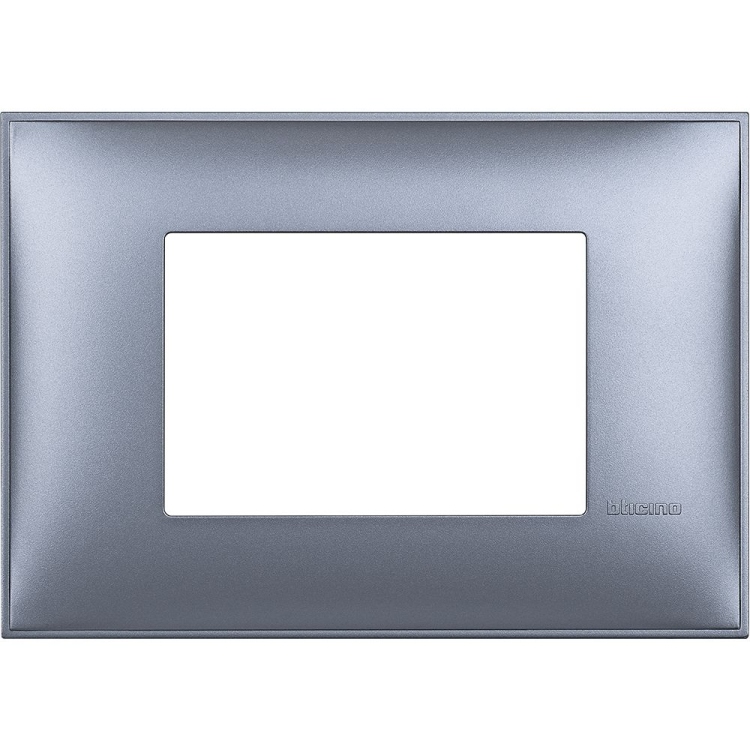 cover plate - 3 modules - blue metal غطاء سماوي