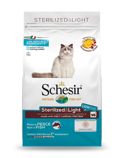 Schesir for sterilised cats in fish flavor 