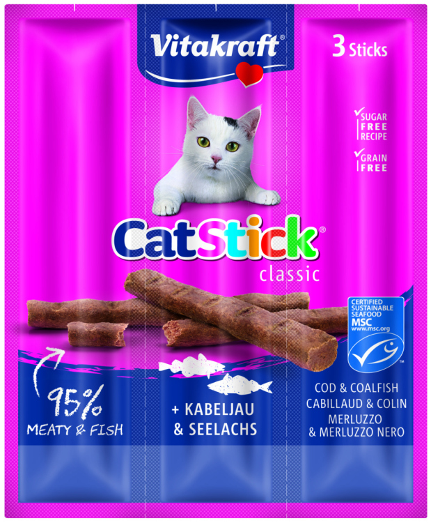 Vitakraft Is A Codfish And Salmon Supplement For Cats