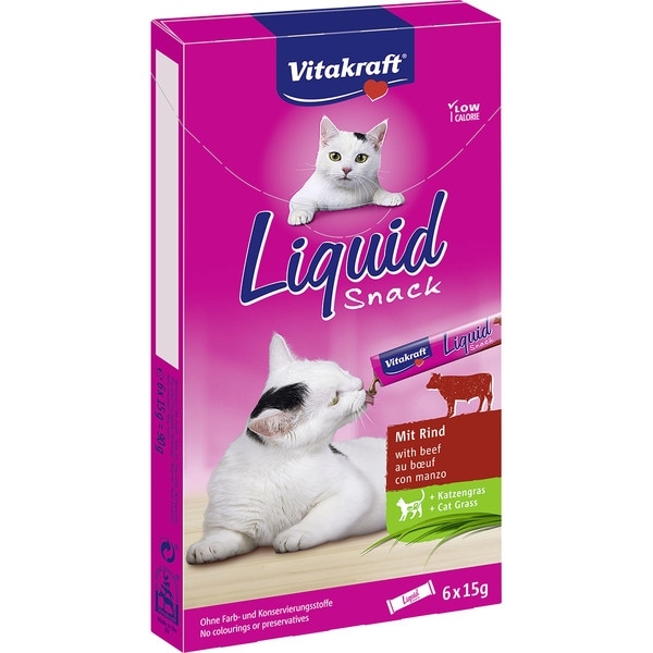 VITAKRAFT Liquid snack for cats with beef and cat nip box 6 units 15 g