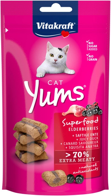 Cat treat Vitakraft Yums with duck and elderberry 40 g