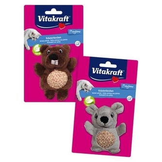 Vitakraft Catnip Scented Teddy Bear Plush Cat Toy