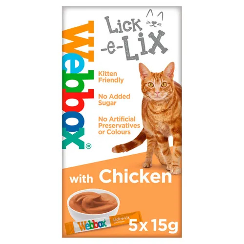 Webbox Lick E Lix, Yoghurt Chicken 5 Sachets